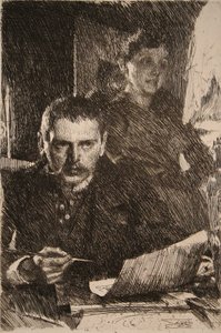 ゾーンと彼の妻 作： Anders Leonard Zorn